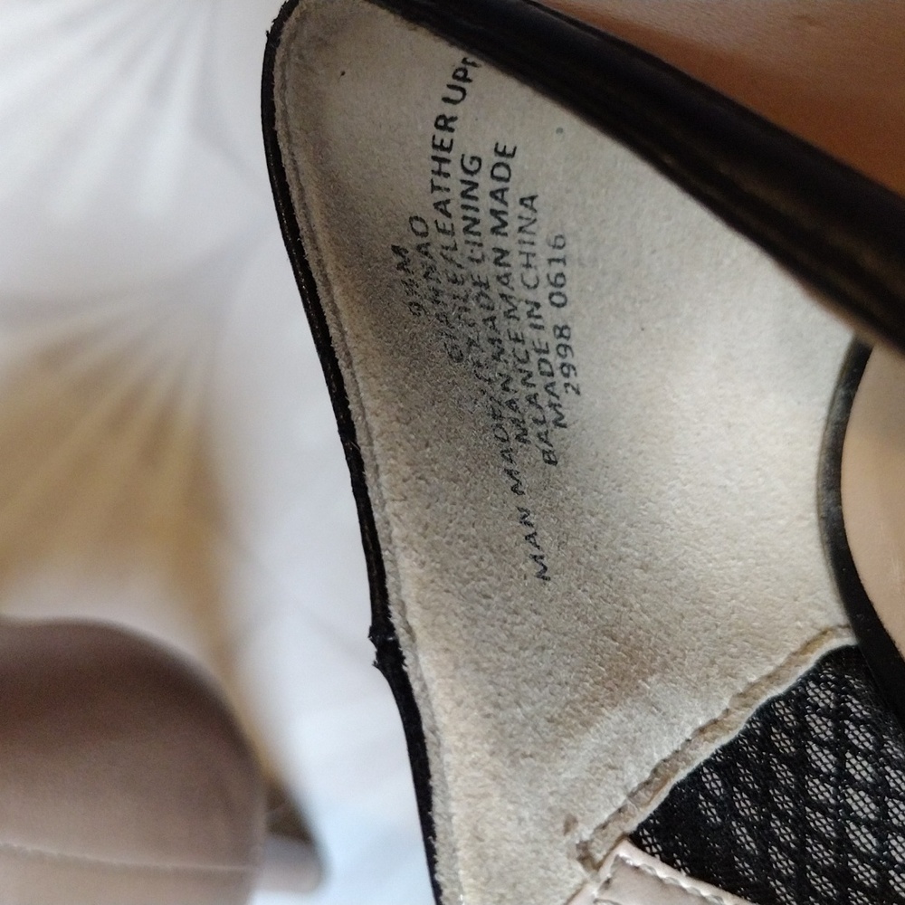 Nine West Black and Beige Pointed Toe Heels - Picture 6 of 8